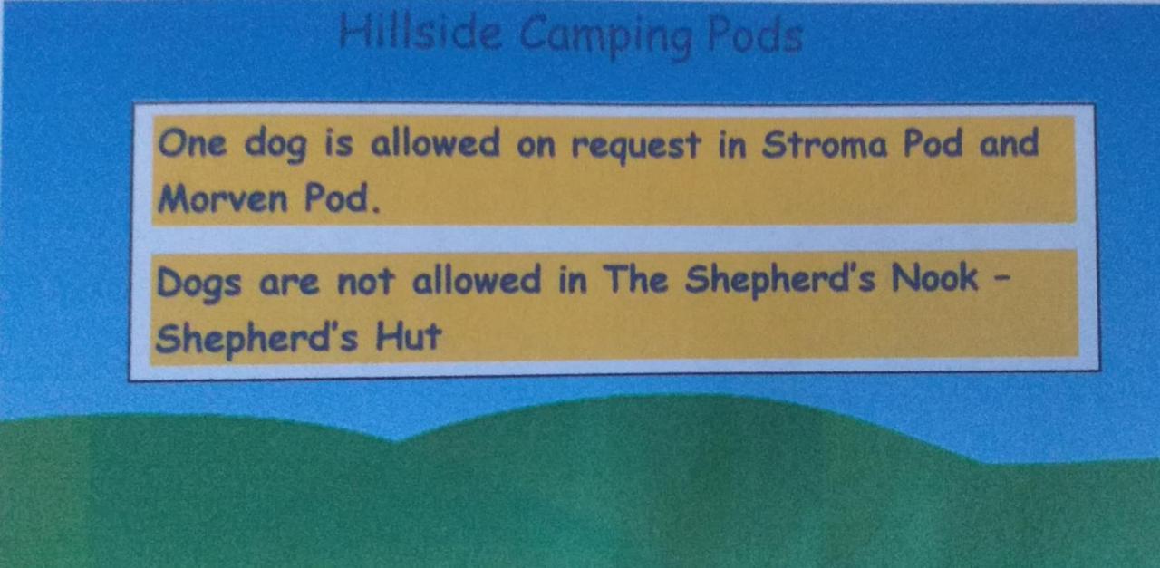 Hillside Camping Pods And Shepherd'S Hut Wick  Exterior photo